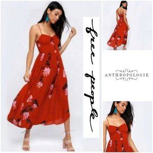 Anthropologie Free People Red Boho Dress Medium